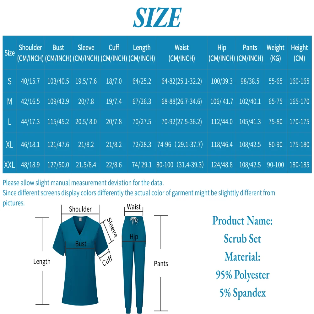 ขัดผ่าตัดชุดทํางานผู้หญิงชุดหมอพยาบาลเครื่องแบบขายส่งชุดขัด Beauty Salon Pharmacy Pet Store ทํางานกางเกง