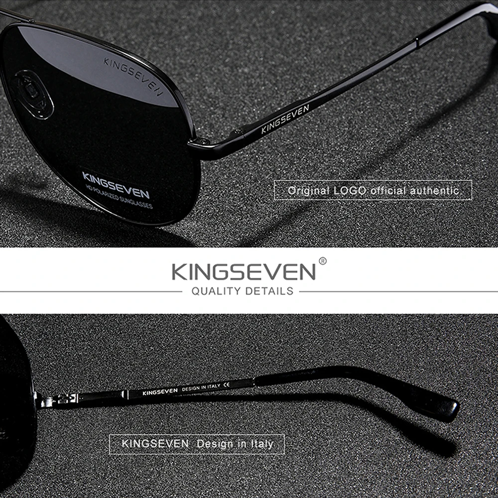 KINGSEVEN Mode Business Fahren Sonnenbrille Outdoor Kausalen Schutzbrille Männer Frauen Luxus Polarisierte Pilot UV400 Brillen – Detail 3