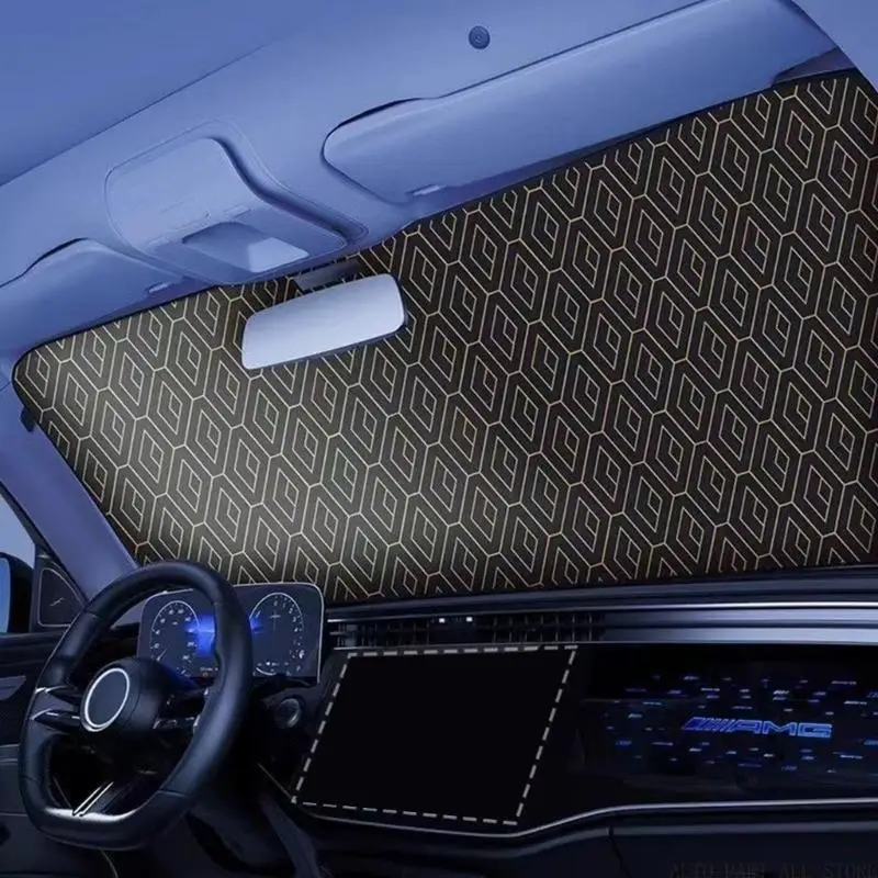 J0MA Heat Resistant Car Window Sunshade Diamonds Reflective Design Side Panels UV Block Fabric For Summer