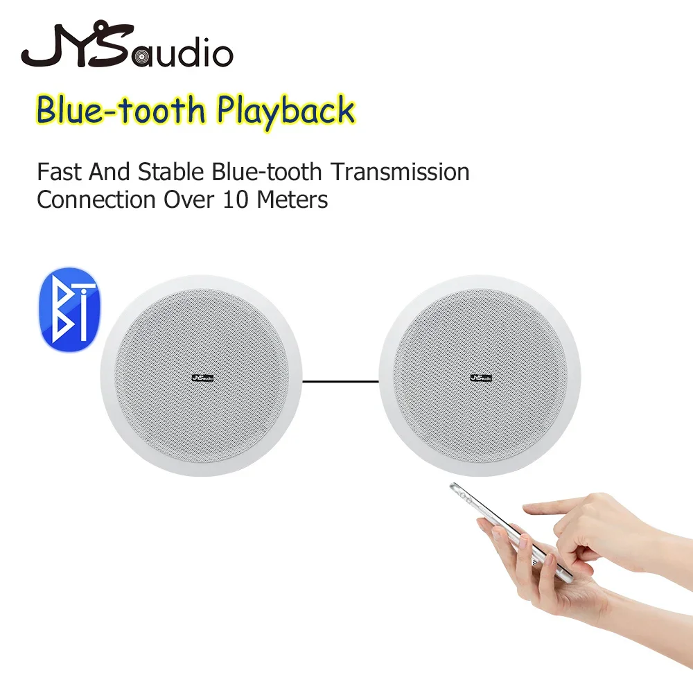 Teto de bluetooth 8 polegada alto-falante 2*40w poderoso áudio estéreo de alta fidelidade embutido classe d amplificador sistema de som do teatro em casa chifre presentes