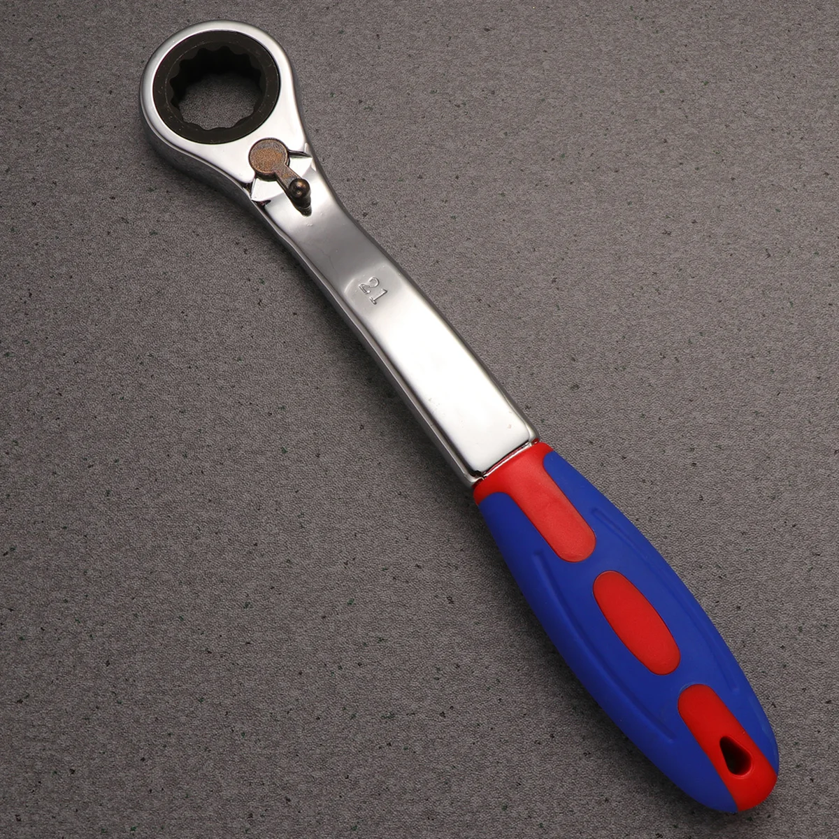 

21mm Two-Way Ratchet Wrench Quick Release Steel Durable Round Head Professional Repair Tool Easy Handle Wrench