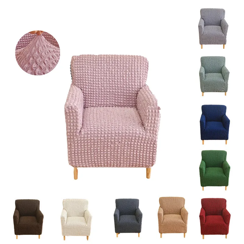 Elastic Sofa Covers for Living Room Geometric ArmChair Knitted Corn Grid Fabric Sofa Slipcovers Chair Protector Home Decor