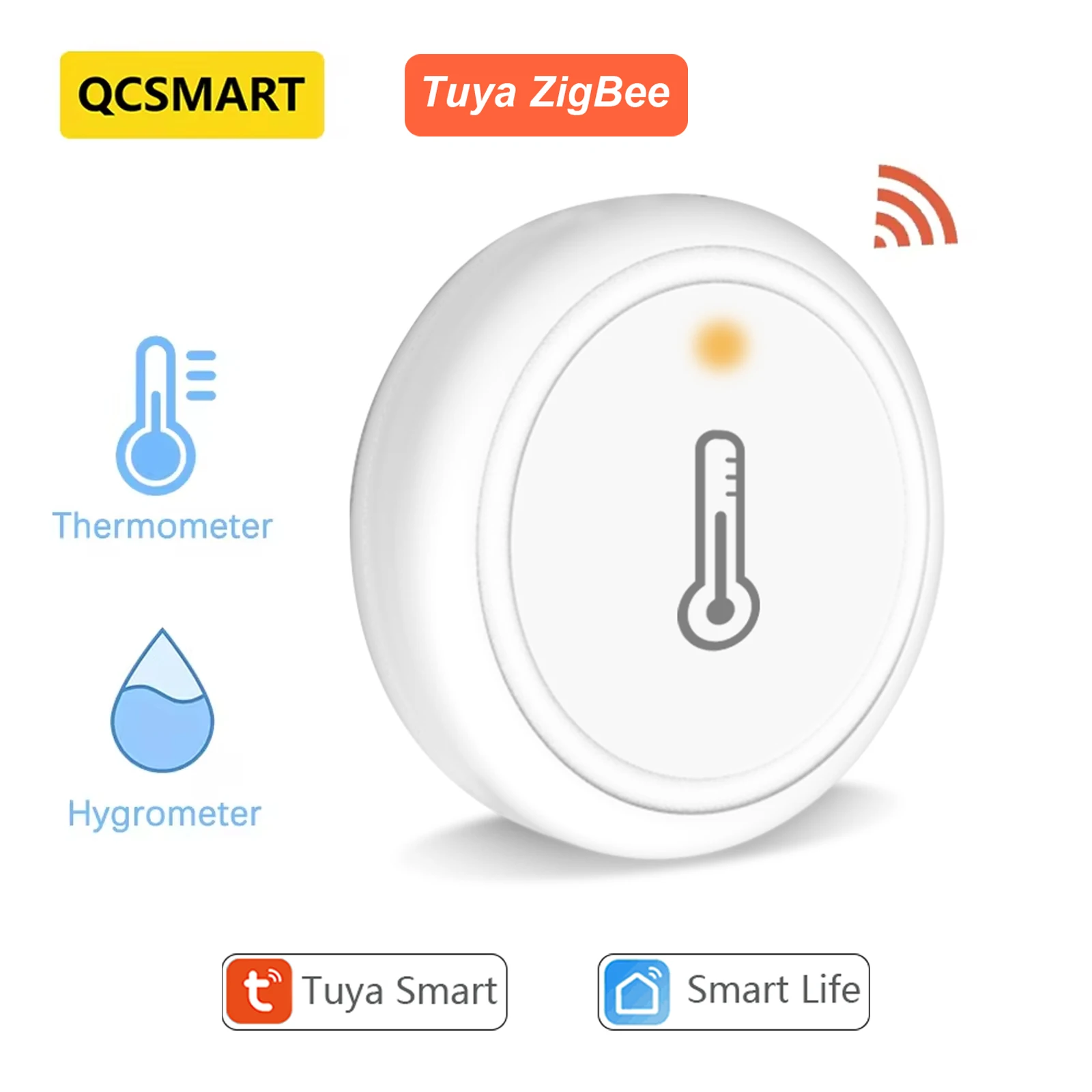 

Tuya ZigBee Temperature And Humidity MINI Size Sensor Scene Linkage Switch Smart Life App Remote Control Thermometer Hygrometer