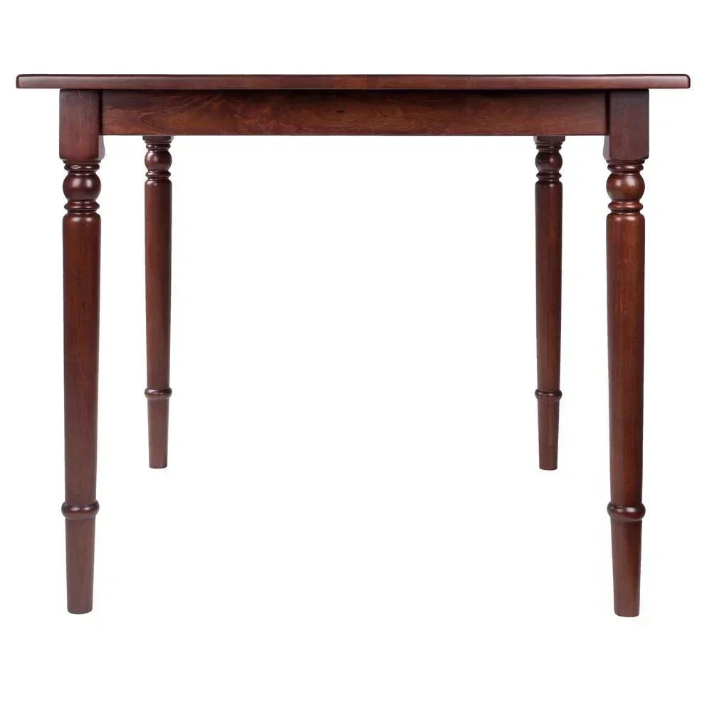 Wood Square Dining Table, Walnut Finish