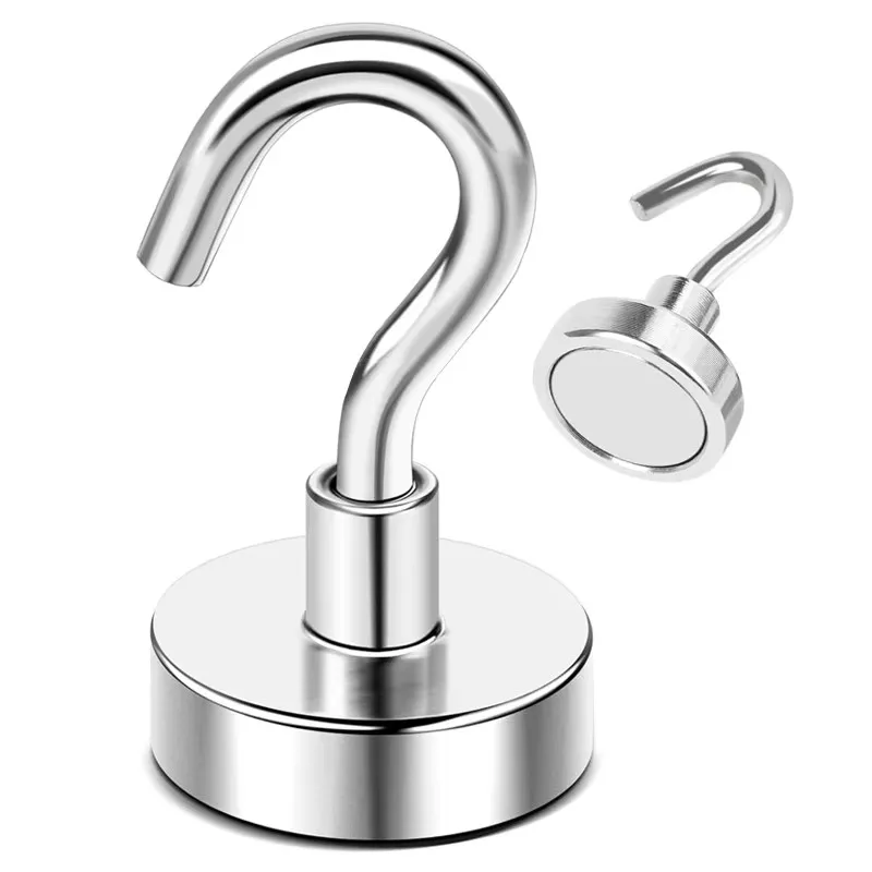 1/3/6PCS Strong Neodymium Magnetic Hook Sucker Metal 12kg 5Pounds Diameter 20mm Magnets Quick Hook Shelf Ring For Home Kitchen