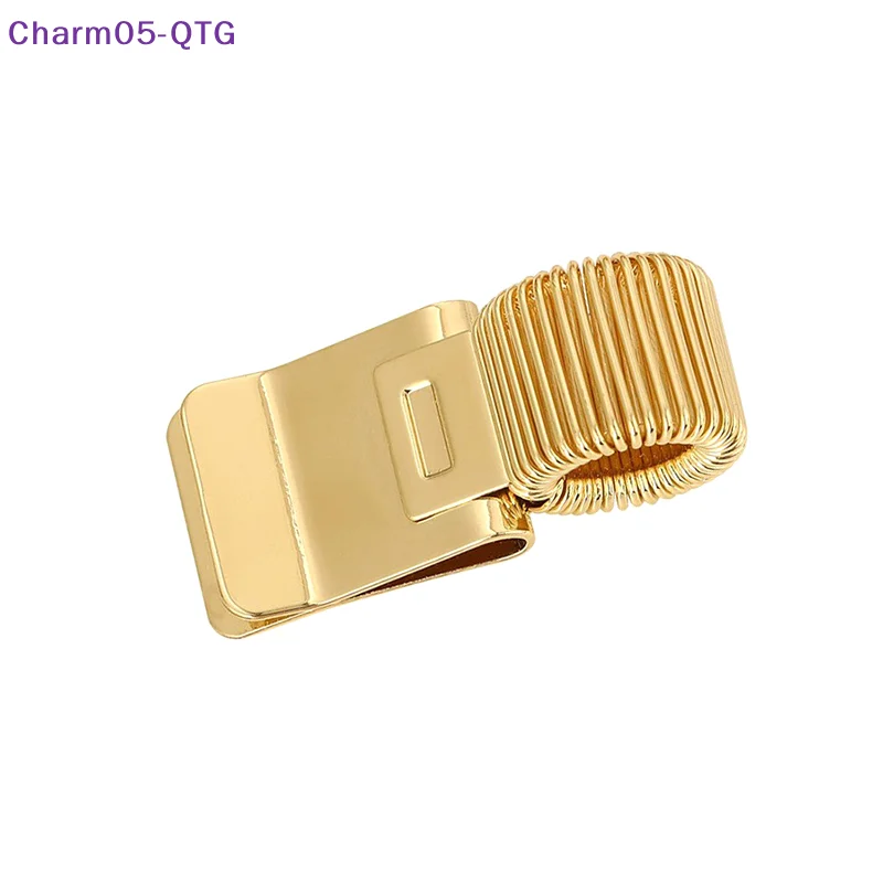 NEW Metal Pen Clip With Spring Creative Gold Retro Spring Clip Student Pen Clip For Notebooks School