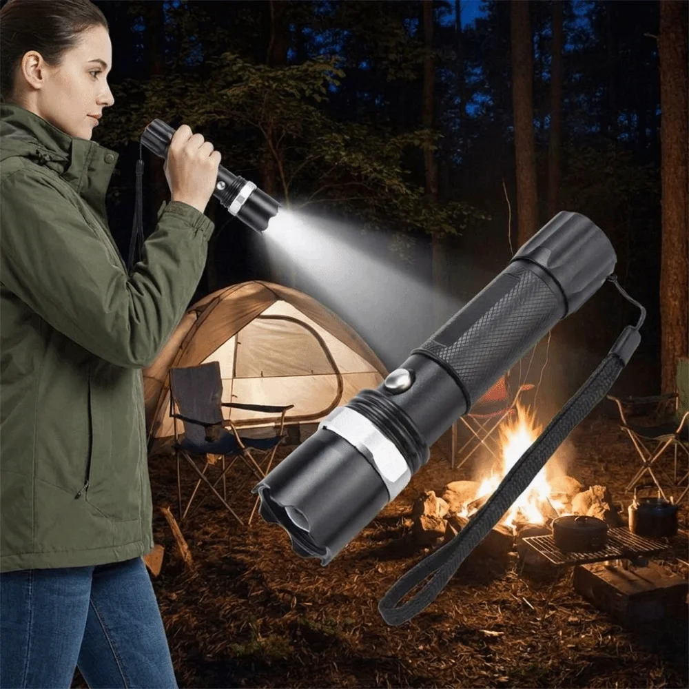 Aluminum Alloy Ultra Bright LED Flashlight Long Range 3 Modes Zoom Led Flashlights Mini Waterproof Mini Flashlight Fishing