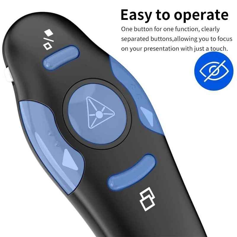 USB Connection Air Mouse Battery Panel Multi-function Buttons Laser Pointer Presentation Teaching Classroom PPT Remote Control