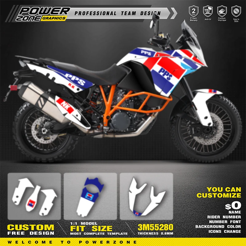 

PowerZone Custom Graphics Backgrounds Decals for Stickers Kit For KTM ADVENTURE 2003-2016 ADV ADV S ADV R 1050 1090 1190 MOTO 03