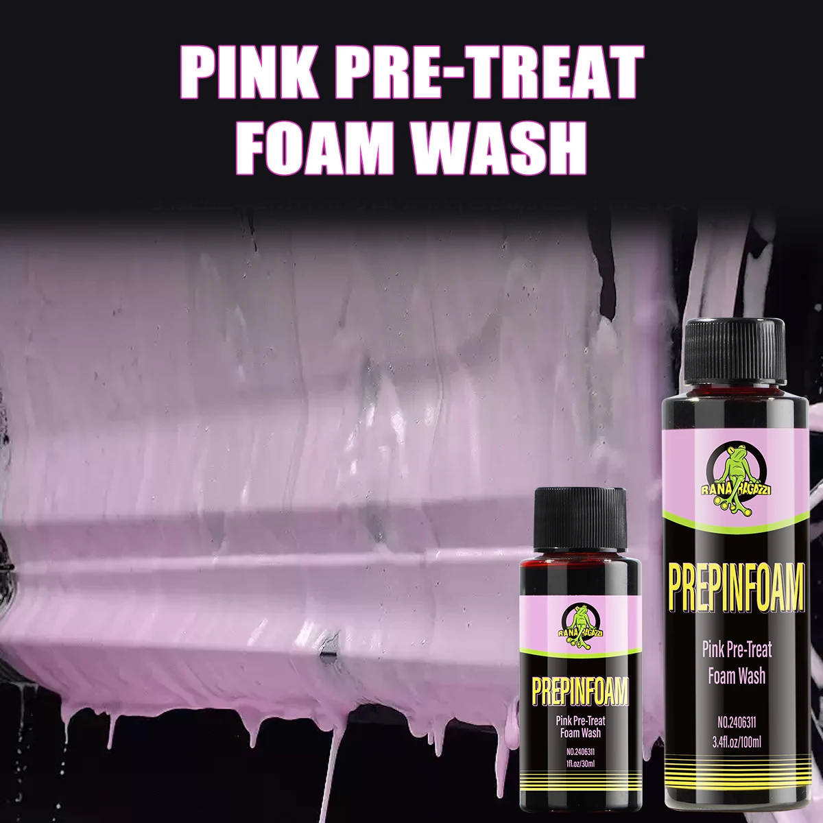 Motorcycle Washing Spray Pink Pre-Treat Foam Wash Sediment Pre-washed Off Dense And Flowing Foam Layer Natural Pink Foam RG311