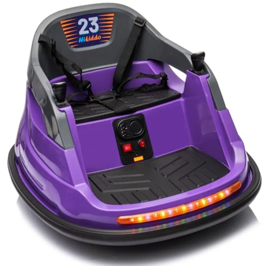 

12V Baby Bumper Car for with Remote Control Electric Bumper Car for Toddlers 1-3 360° Spinning - Purple