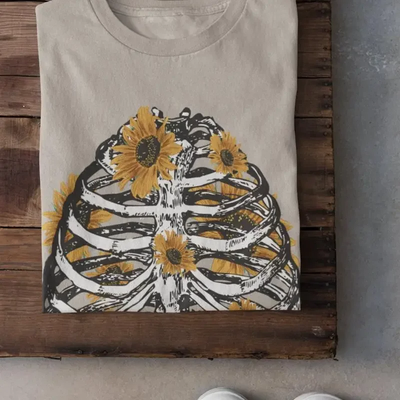 Pastel Goth Goblincore Ribs T Shirt Trendy Alternative Retro Witchy Tarot Card Lover Grunge Fairycore Dark Academia Tops