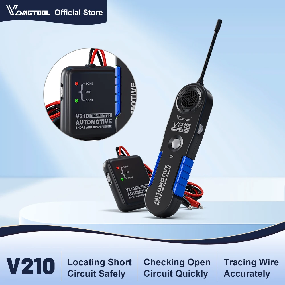 VDIAGTOOL V210 Automotive Circuit Breaker Finder Electrical Tester Wire Tracer Open & Short Circuit Finder DC 6-42V