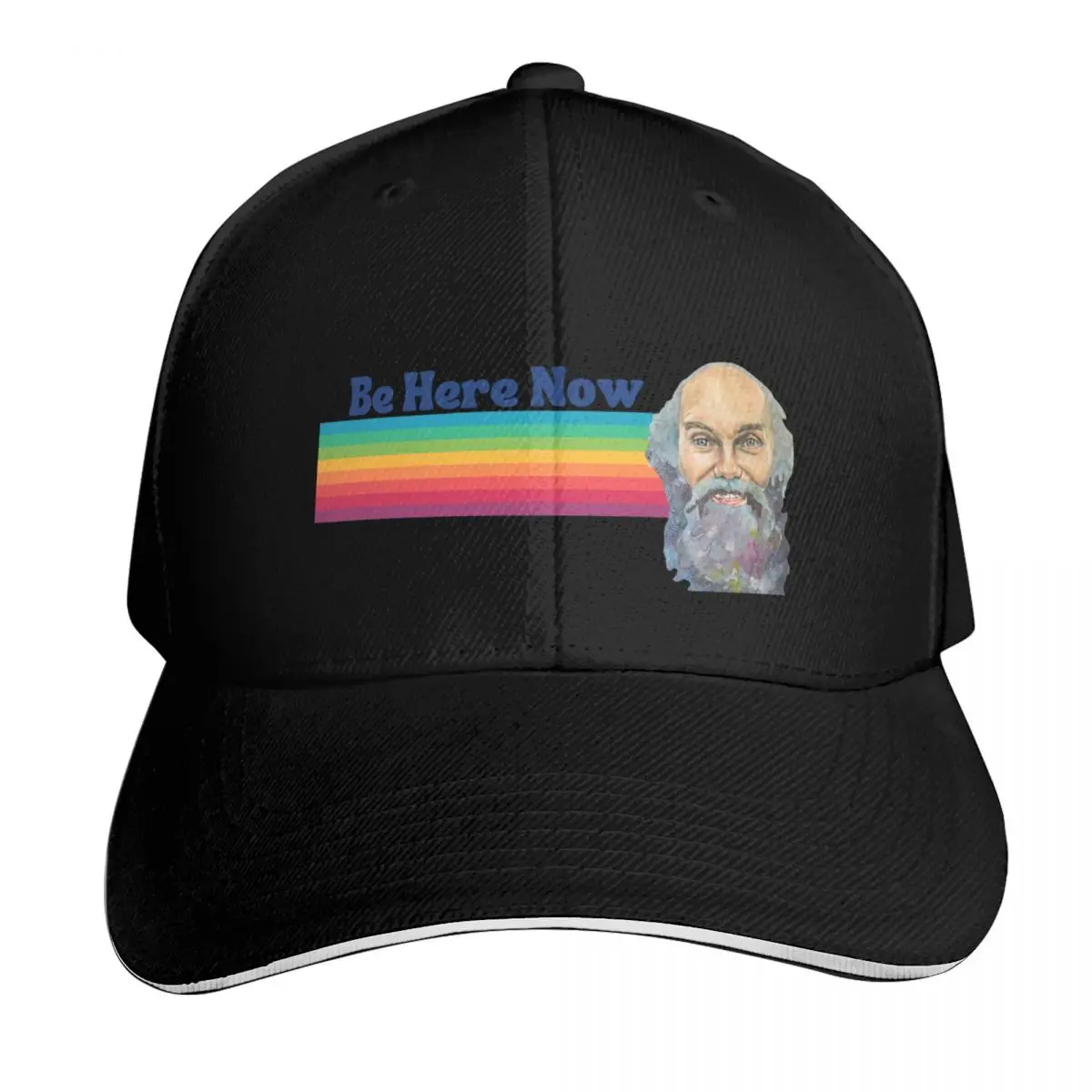 

Ram Dass Be Here Now Rainbow Baseball Cap Hat Man For The Sun birthday Luxury Brand Sunhat Women Men's