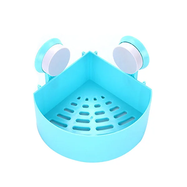 

1pcs Wall Mounted Suction Cup Shelf Pink 16.9*16.9*7.4Cm Abs Plastic Bathroom Storage Rack Suction Cup Shower