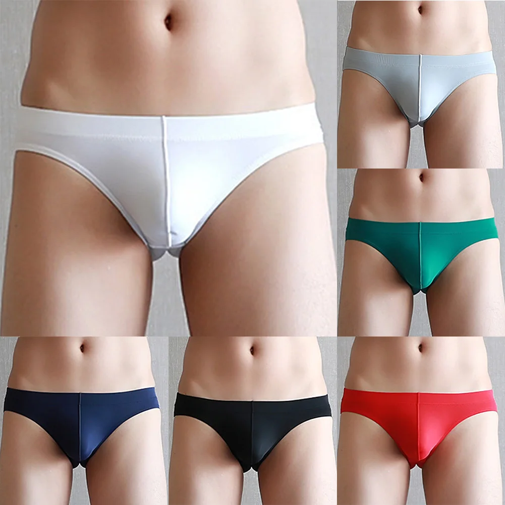 ملابس داخلية قصيرة للرجال من الحرير الجليدي سريعة الجفاف مع نسيج مسامي وحقيبة محدبة على شكل حرف U تقدم ملابس داعمة #5