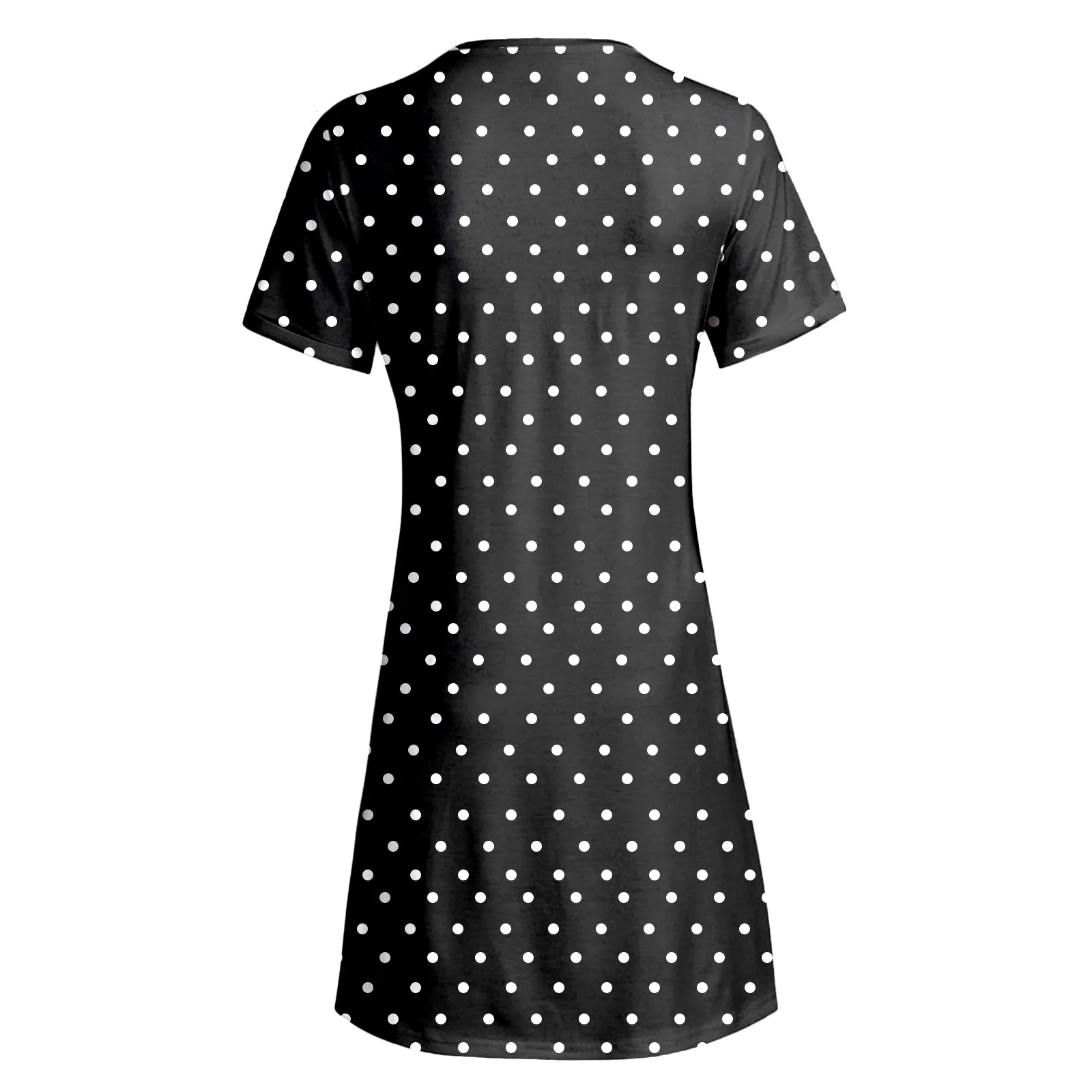 Women\'s Dress Summer Fashion Loose Short Sleeve Printed Pockets Sun dress Casual Swing Dress Outdoor Beach Dress