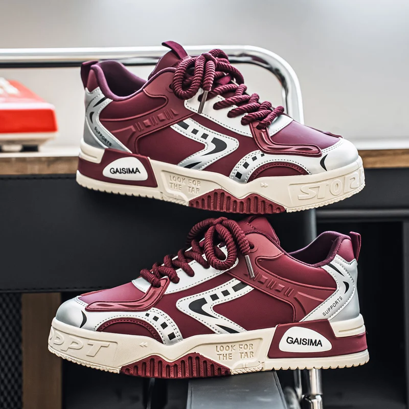 

Street Style Skateboard Shoes Men Big Size 48 Design Platform Casual Sneakers Man Trainers Outdoor Non-slip Men's Sports Shoes