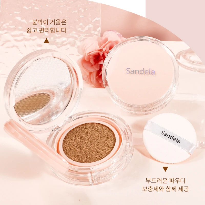 SANDELA Matte Silky Moisturizing Foundation Long Lasting Air Cushion Bb & Cc Cream Cushion