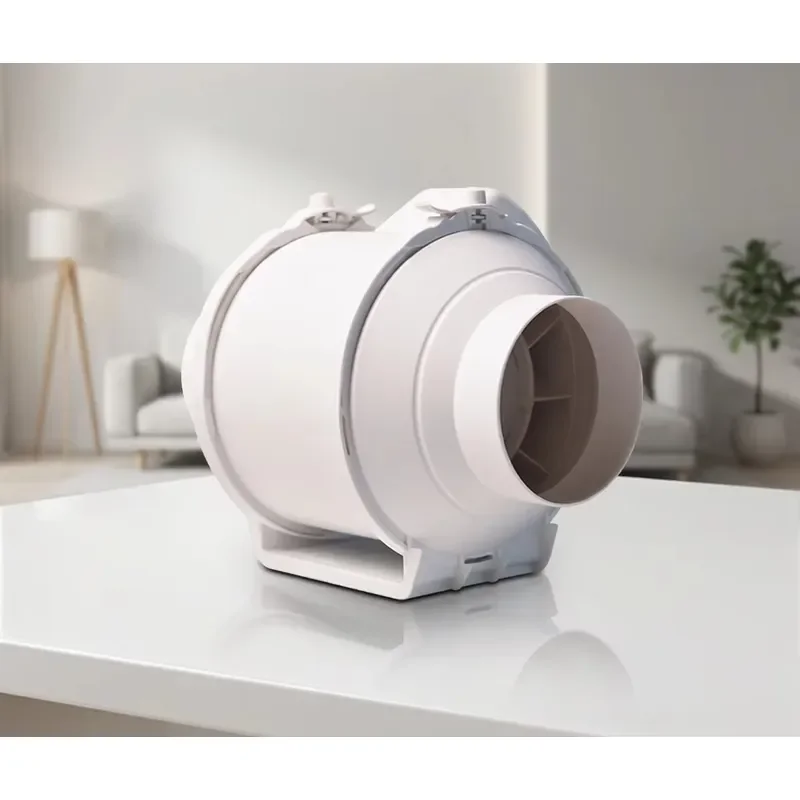Quiet Flexible Energy Saving Iron Blade AC Motor 250mm Duct Fan Kitchen Grow Tent Bathroom Speed Regulation Modern