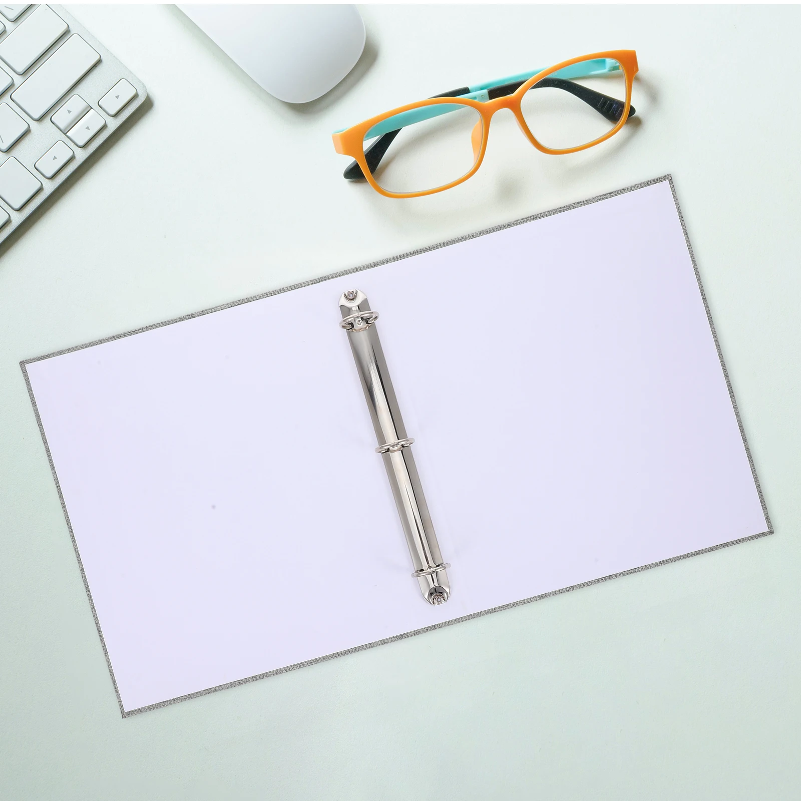 

A4 3 Ring Binder Fabric Hardcover Sheet Organizer Page Protectors For Office Home School Documents Storage Large Capacity