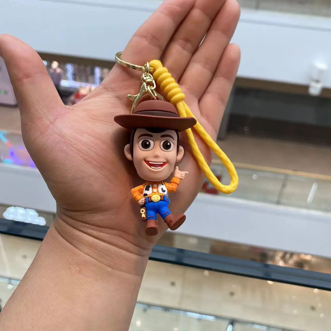 Toy Story Buzz Lightyear Plush Keychain Strawberry Bear Three Eyed Monster Doll Pendant Backpack Charm Exquisite Collectible view 2