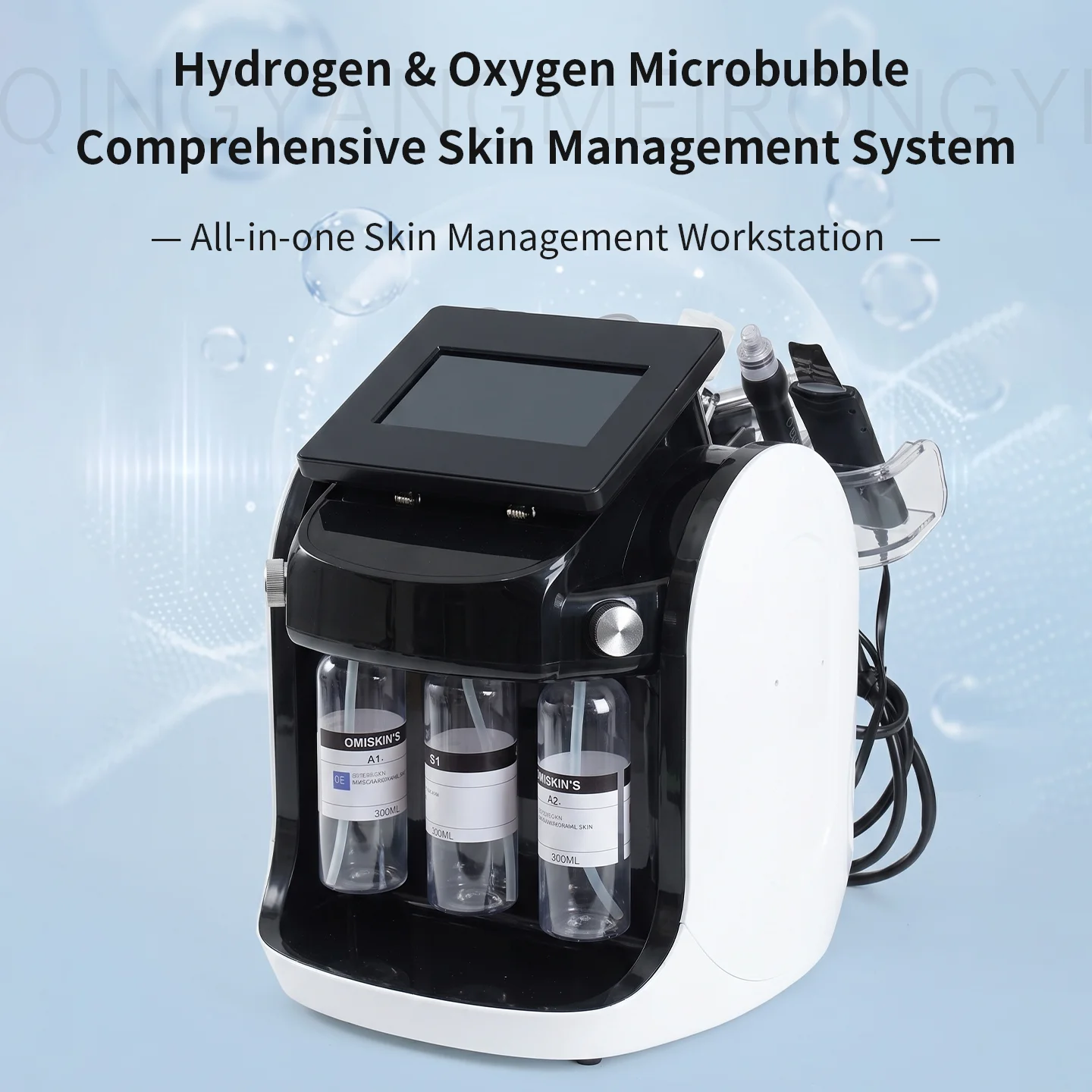 7in1 Hydrogen Oxygen Microbubble Comprehensive Skin Management System Ultrasonic Face Lift Deep Cleaning Skin Spa Beauty Device