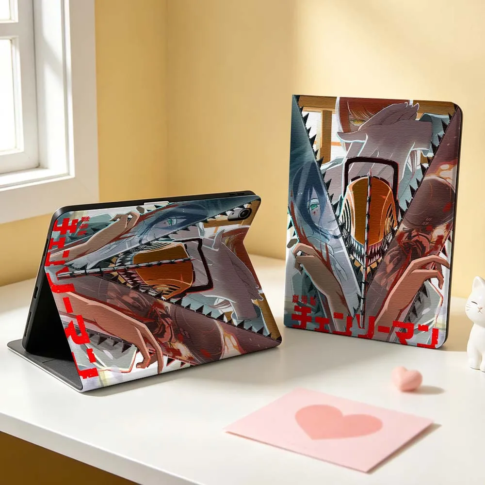 Cool Chainsaw-man Soft For Apple iPad Pro Mini Air A16 A17 A14 4 5 6 7 6th 12th Gen M5 11 13 M4 Pen Tray Tablet Case