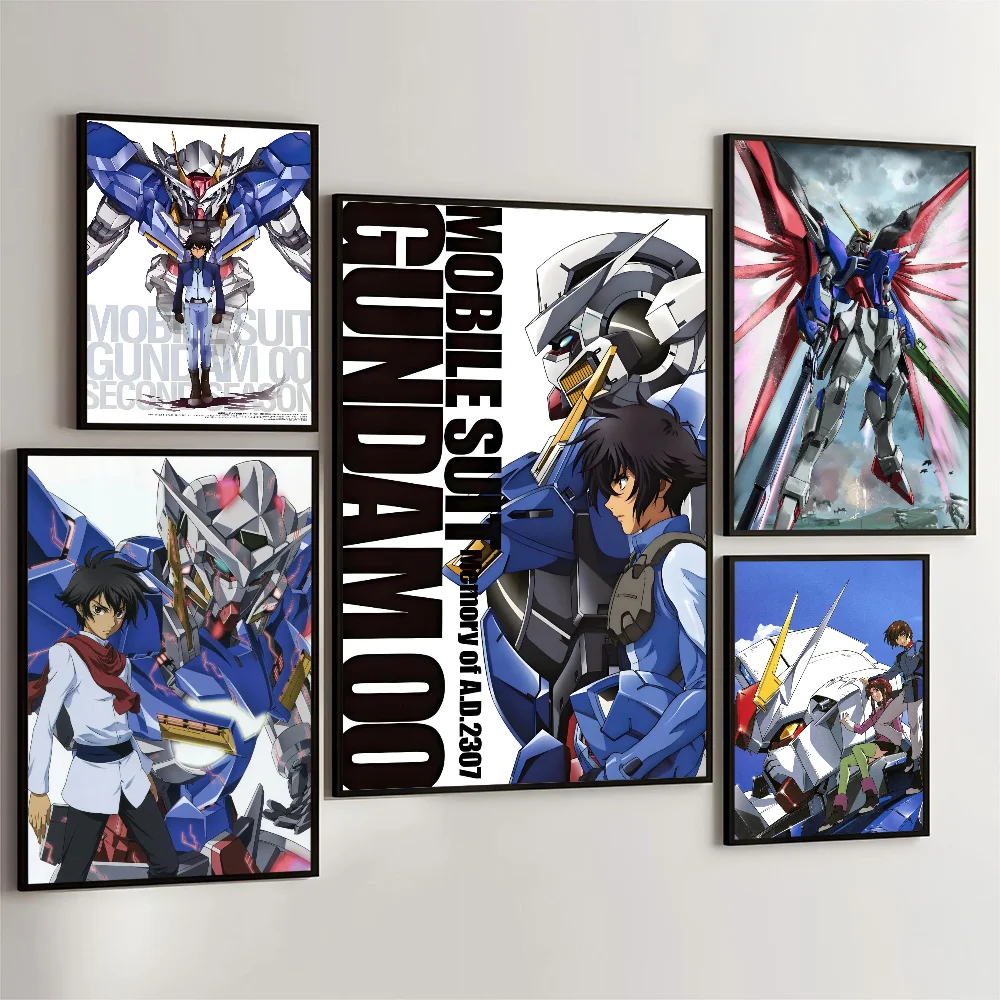 Anime GUNDAM Anime Posters Sticky HD Quality Wall Art Retro Posters For Home Kawaii Room Decor