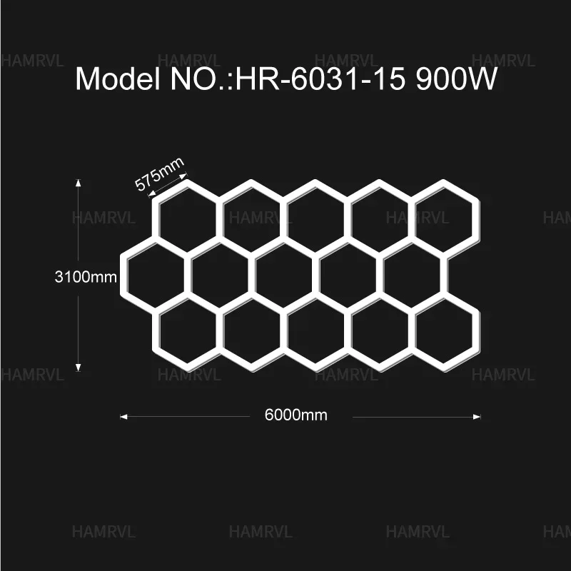 ガレージライト六角ライトランプ 110 V-240 V Led チューブハニカム