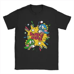 Bubble Bobble T-Shirt for Men Leisure 100% Cotton Tee Shirt Crew Neck Short Sleeve T Shirts Graphic Printed Clothing