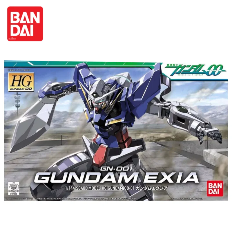 

В наличии оригинальная сборная модель Bandai Hg 00 01 1/144 Gn-001 Exia Gundam Setsuna, крутой подарок, модель Mecha Warrior, фигурка-головоломка