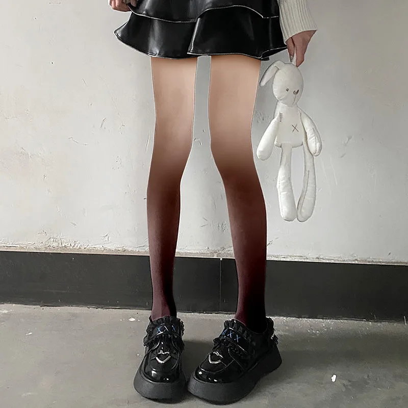 Farbverlauf Frauen Sexy Anime Cosplay Strümpfe Weibliche Lolita Leggings Hängenbleiben Widerstand Farbige Strumpfhosen für Mädchen Strumpfhosen – Detail 18