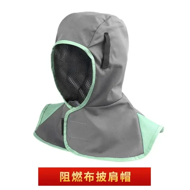 Full Protective Welding Hood Washable Breathable Welding Neck Cover Flame-Retardant Protective Welding Cap for Welder