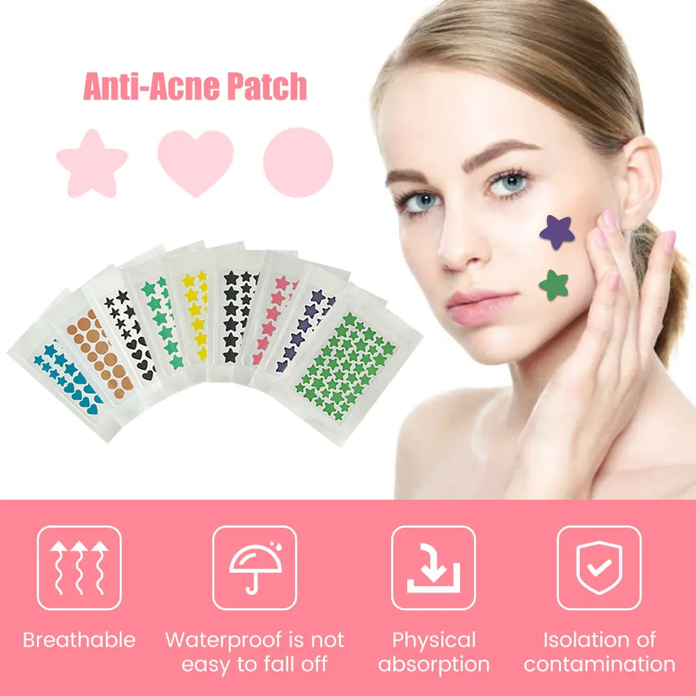 Waterproof Acne Pimple Patches Hidden Blemish Spot Pads Skin Care Facial Mask Tool for Pimple Remover Pads Stickers