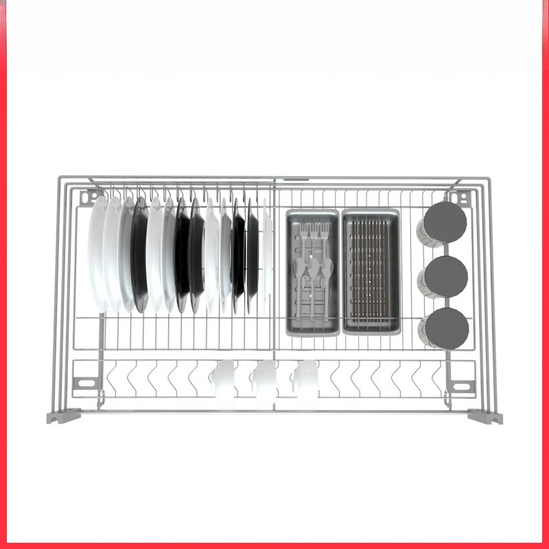 Factory direct sales Shane pull basket kitchen cabinets nano dry plating dish basket double layer bowl rack drain rack drawer st
