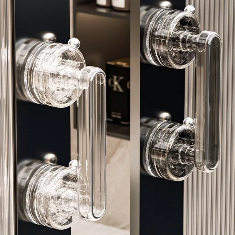 Removable Cupboard Wardrobe Bathroom Door Handle New Suction Cup Door Handle Anti-slip Waterproof Reusable Sliding Door Handle