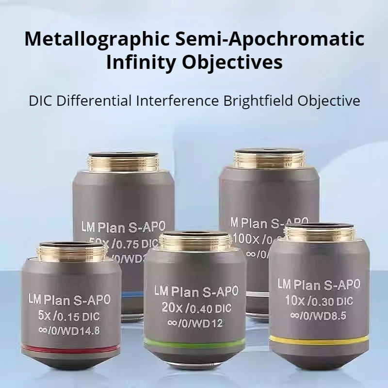 S-APO Metallographic Flat-Field Semi-Complex Achromatic Infinitesimal Differential Interference Bright-Field Objectives Lens