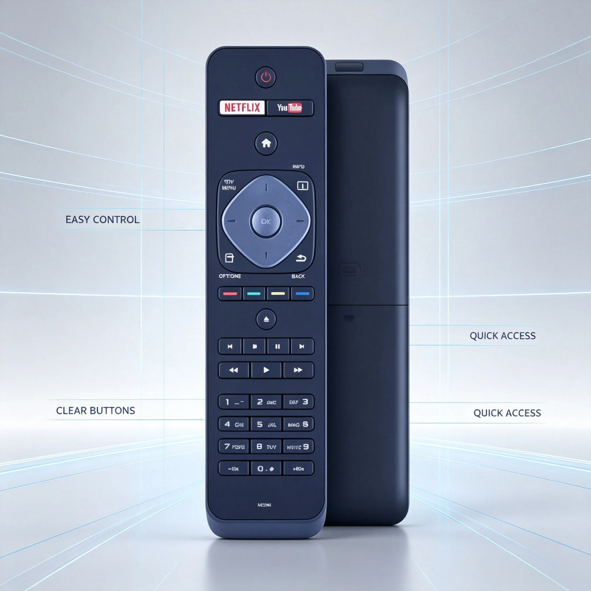 Replacement Remote Control NC280 NC280UH for Philips DVD VCD Blu-ray Player BDP7501F7, No Programming Required