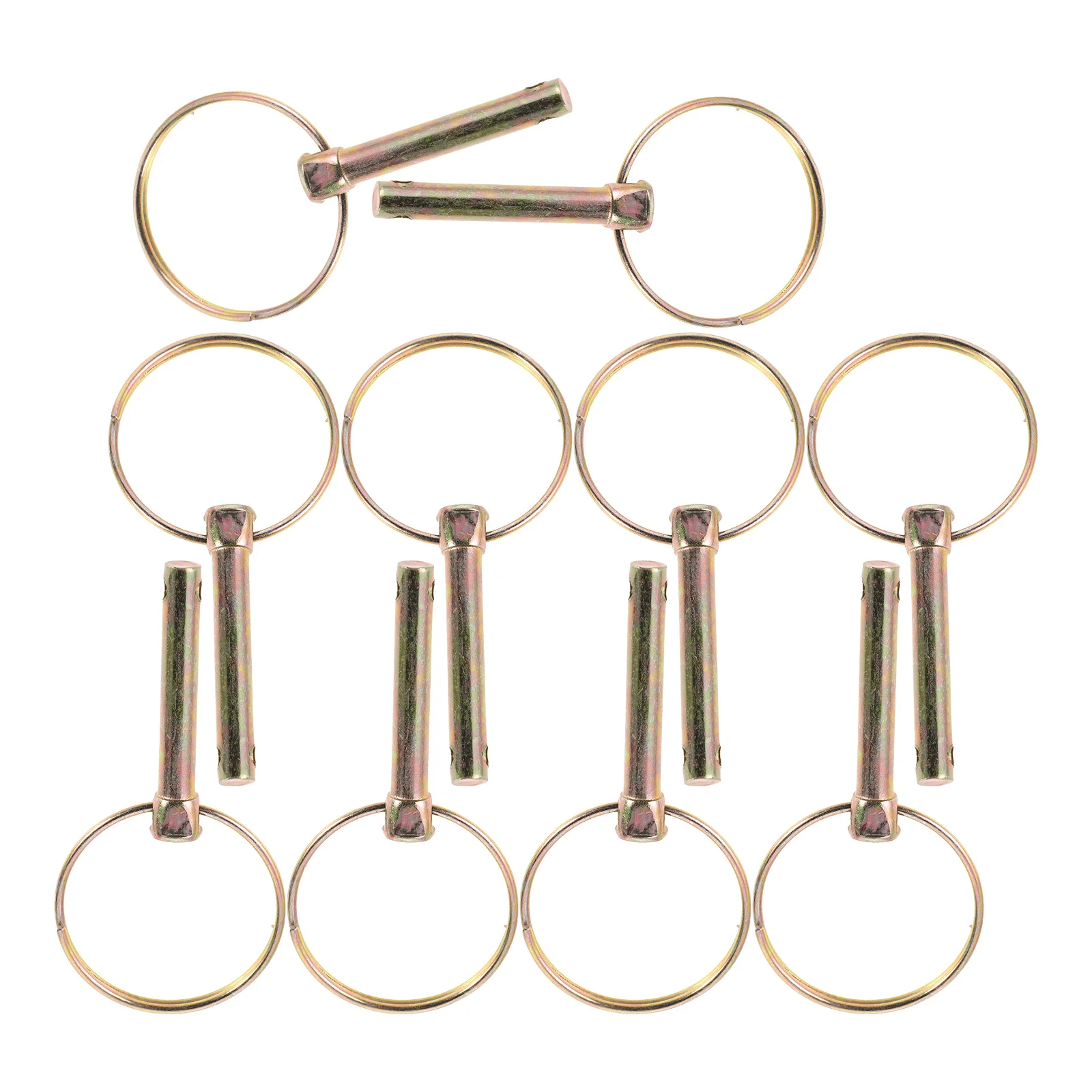 

10Pcs Round Locking Pins Heavy Duty Linch Pins Tractor Trailer Mower Farm Vehicle Safety Clips M10 Locking Pin