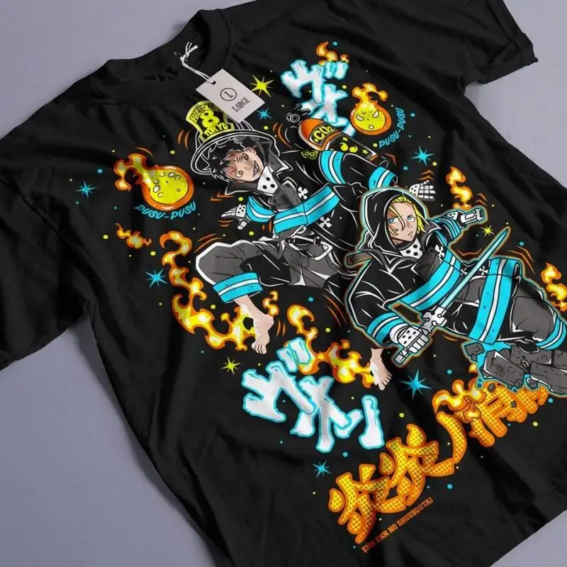 Fire Force Shinra Kusakabe Shirt Skitaru Shonen Tamaki Fire Fighters T-Shirt