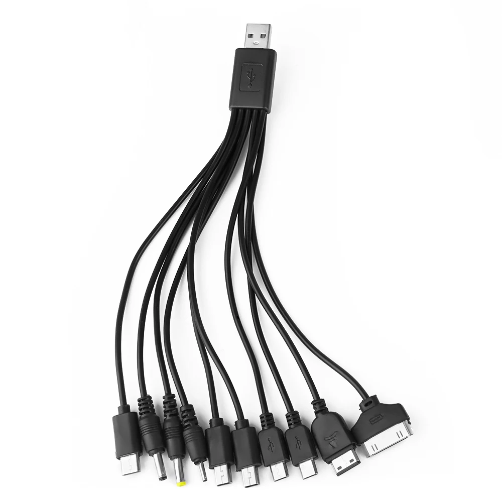 Universal Mobile Phone Charger Adapter Plug 10 In 1 Usb Data Cable Charging Cable Suitable For Nokia Motorola