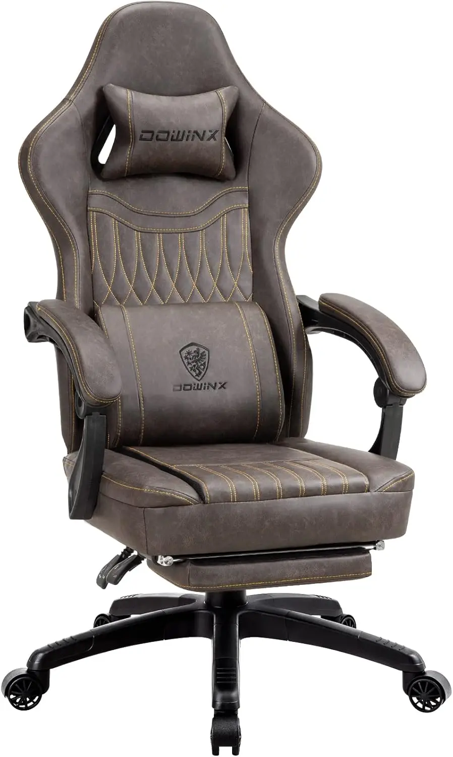 Dowinx Gaming Chair Breathable PU Leather Gamer Chair with Pocket Spring Cushion