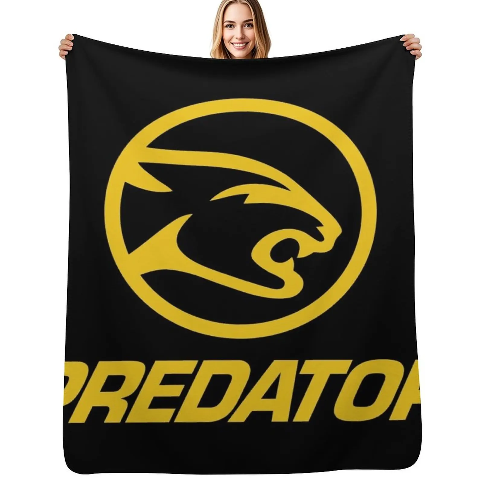 PREDATOR ROUND LOGO Throw Blanket for winter Flannel Sleeping Bag Decorative Sofa Sofa Plaid Blankets