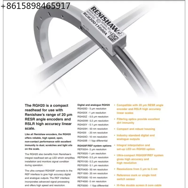 Renishaw Linear Encoder System A-2063-6098 Grating Ruler Reading Head F62A Instrument Spare Parts UK Origin