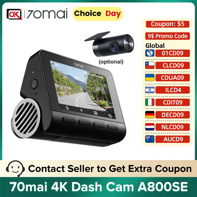 4K Dash Cam with GPS and WiFi