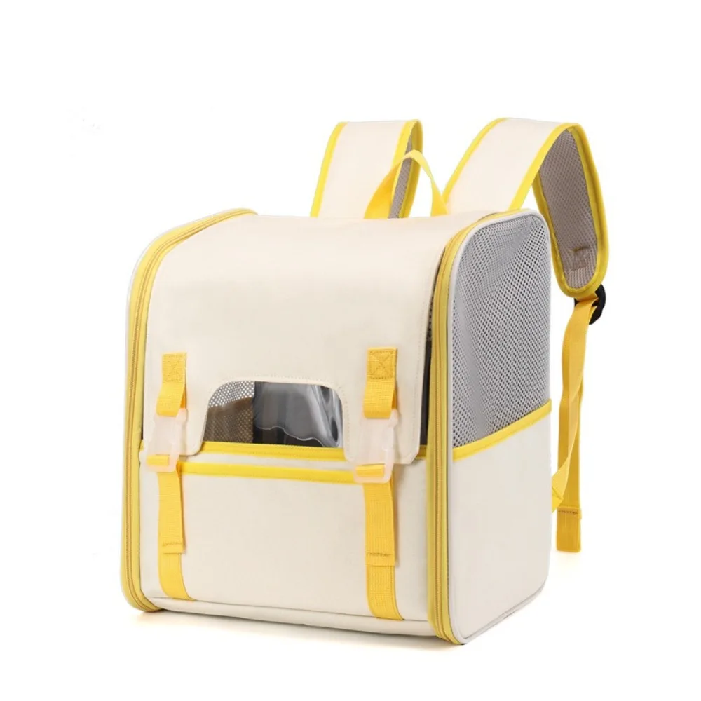 

Large Capacity Pet Carrier Backpack Breathable Foldable Structure Cat Shoulder Bag Adjustable Straps Roller Shutter