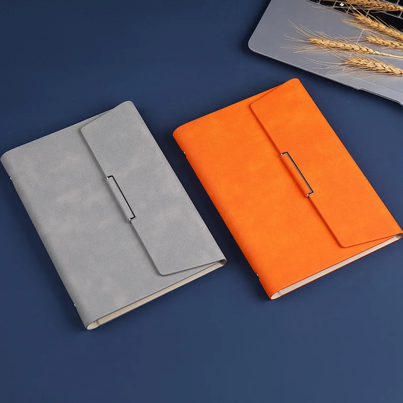 Business Notebook Removable Loose-leaf Binder Padfolio Planner PU Leather Memo Journal Diary A5 Write Paper Record Notepad Gifts