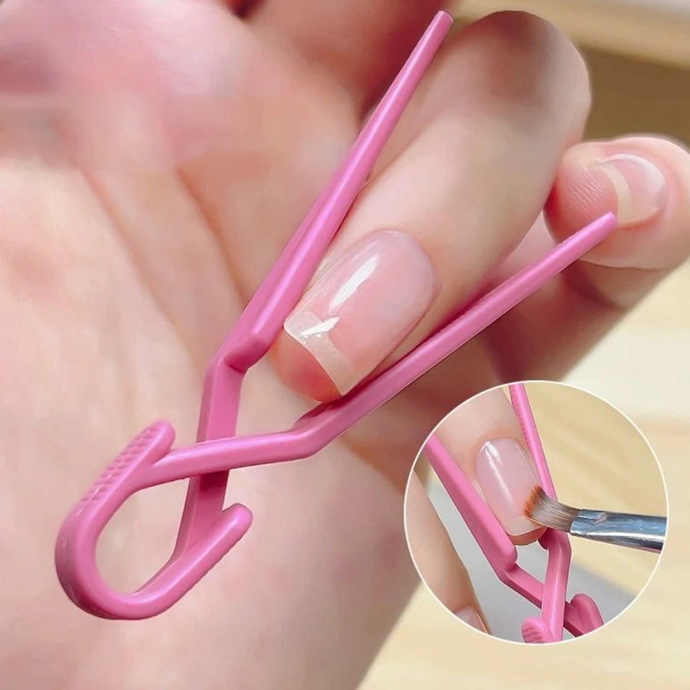 20Pcs Nail Clips for Oil Polish Spill Proof Mixed Pink Purple Nail Coloring Protection Clips Manicure Tools Prevent Leakage Off