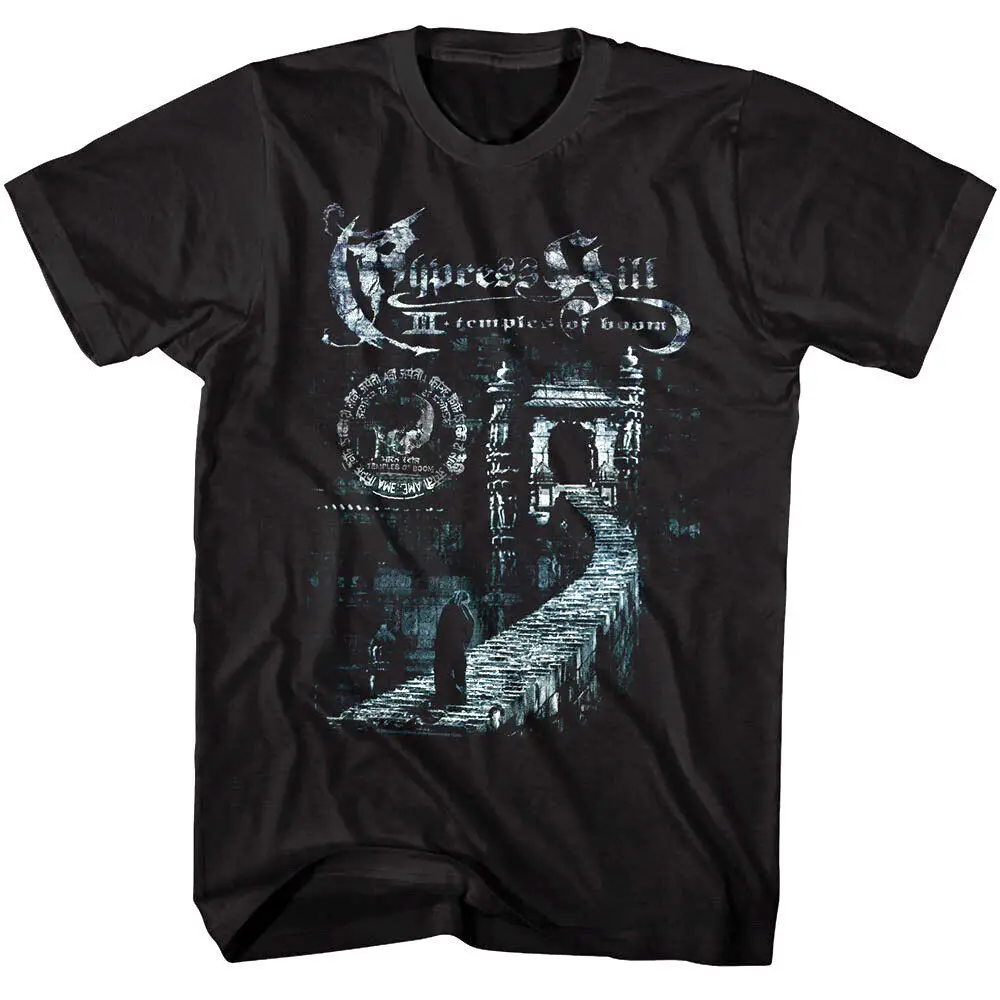 Cypress Hill-T-shirt masculina dos templos do boom, álbum de rap, hip hop, insano no cérebro